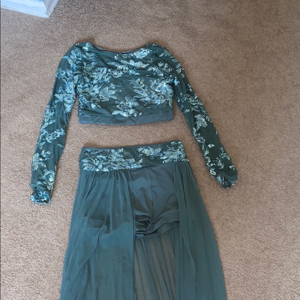 blue dance costume